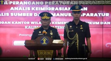 Amanah Dalam Bertugas, Kakanwil Kemenkumham Kalteng Lakukan Pelantikan dan Pengambilan Sumpah Pejabat Non Manajerial