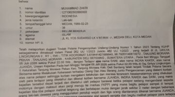 Mengaku Ditembaki Saat Menuju Markas FKPPI, Muhammad Zakri Resmi Lapor ke Polsek Tanjung Morawa