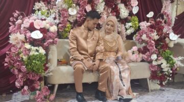 Pernikahan Aura dan Rizki Berlangsung Penuh Kebahagiaan, Ratusan Tamu Silih Berganti Hadiri Resepsi