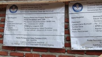‎Proyek Revitalisasi SDN 1 Najaten Disorot, Dua Paket Pekerjaan Capai Rp1,4 Miliar