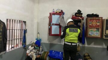 Perkuat Keamanan, Lapas Sibolga Gandeng APH Laksanakan Razia Gabungan Kamar Hunian
