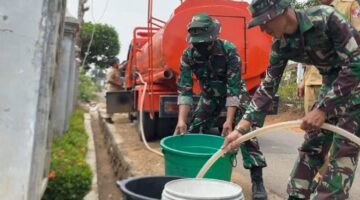 Bakti TNI AD, Air Bersih Mengalir untuk Warga Lampung dan Bengkulu