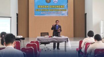 Bapas Kelas I Medan Gelar Ibadah Bulanan Bina Rohani Kristen/ Katolik, Tanamkan Nilai Garam dan Terang Dunia