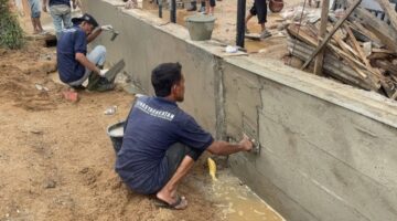 Lapas Sibolga Kebut Pembersihan Lingkungan dan Pembangunan Pagar SDN Hutanabolon 1 Pascabanjir