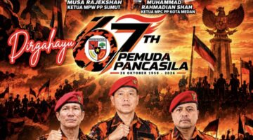 Dirgahayu ke-67 Pemuda Pancasila, Ketua PAC Medan Sunggal  Aidil Anhar Tegaskan Komitmen Kawal Pancasila dan Jaga Kondusifitas Wilayah  ​